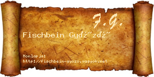 Fischbein Győző névjegykártya